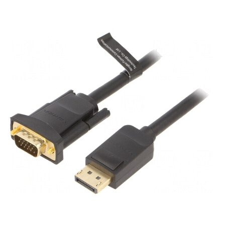 Cablu DisplayPort la D-Sub 15pin HD 3m Negru | Electronic-mag.ro | Componente Electronice