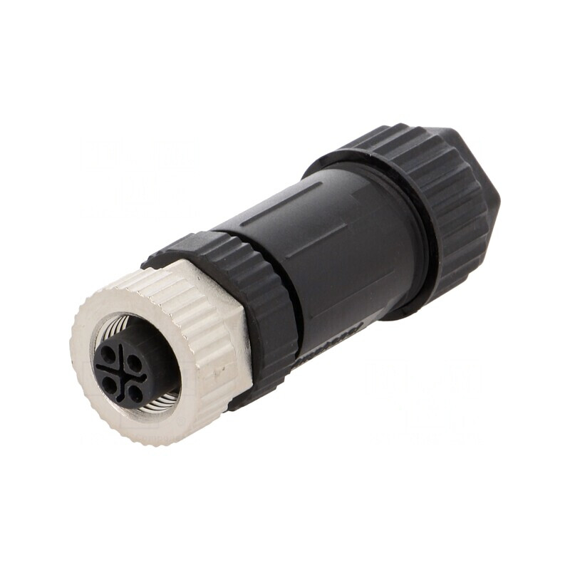 Mufă M12 PIN 4 mamă pe cablu terminal cu şurub | Electronic-mag.ro | Componente Electronice