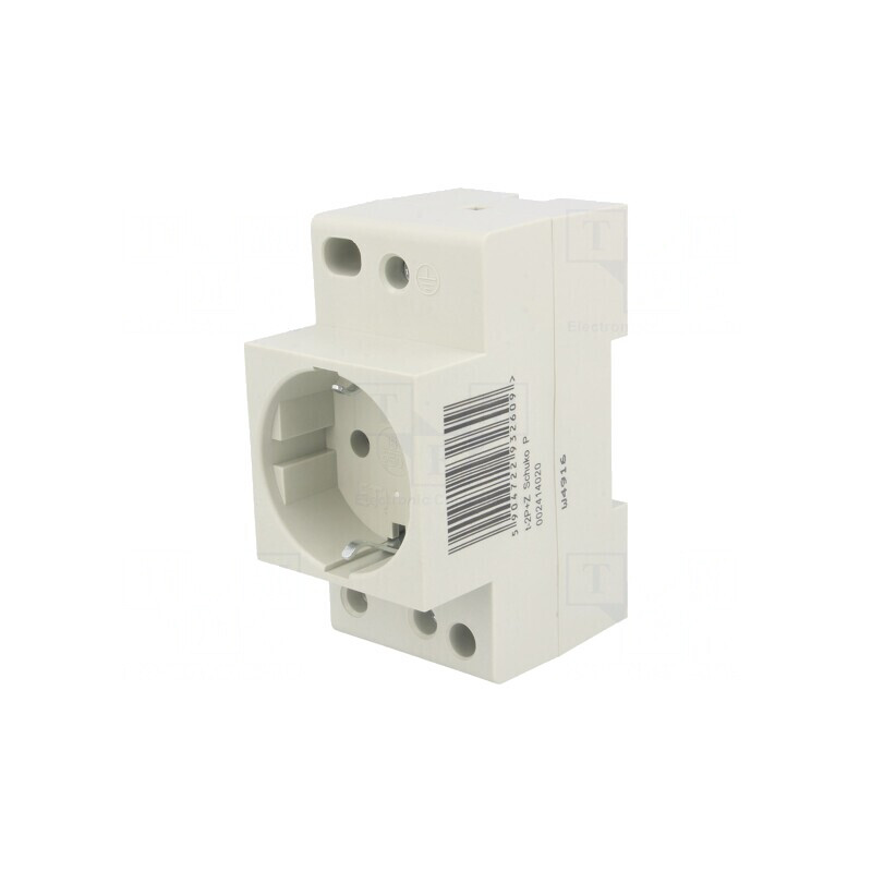 Priză Schuko 230V 10A pentru șină DIN | Electronic-mag.ro | Componente Electronice