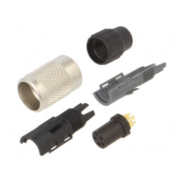 Conector M9 Mufă Mamă Aurit 125V IP40 5-Pin pe Cablu | Electronic-mag.ro | Componente Electronice