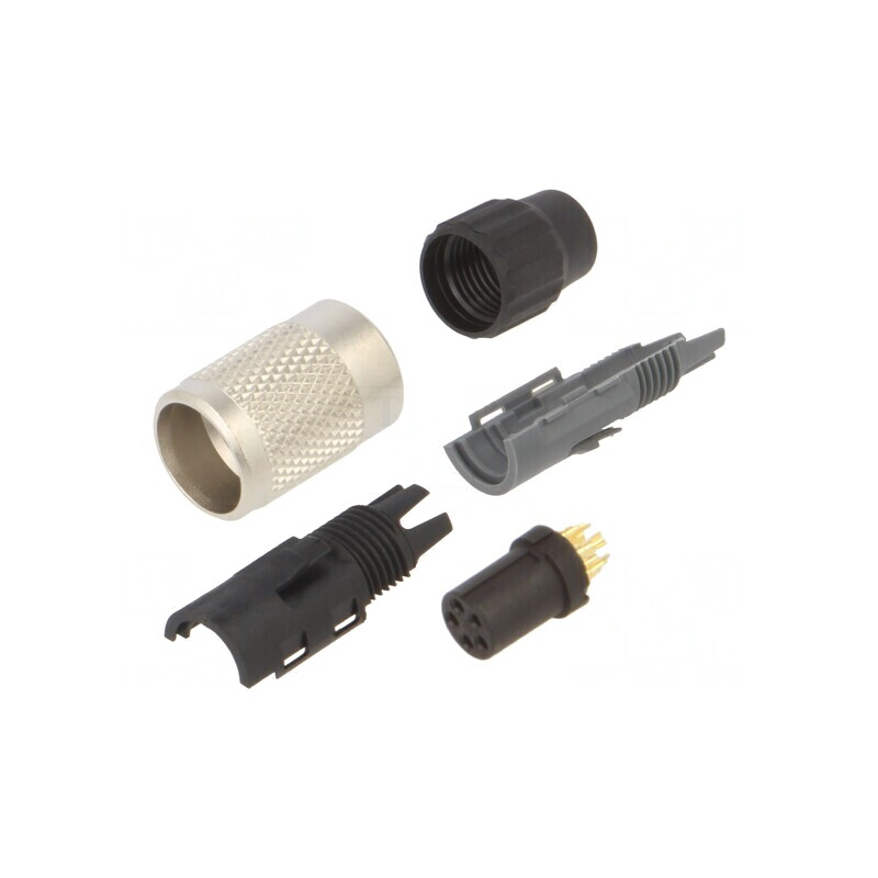 Conector M9 Mufă Mamă Aurit 125V IP40 5-Pin pe Cablu | Electronic-mag.ro | Componente Electronice Conector M9 Mufă Mamă Aurit 125V IP40 5-Pin pe Cablu | Electronic-mag.ro | Componente Electronice