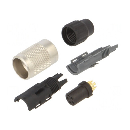 Conector M9 Mufă Mamă Aurit 125V IP40 5-Pin pe Cablu | Electronic-mag.ro | Componente Electronice