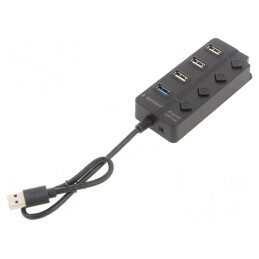 Hub USB 4 Porturi USB 2.0/3.1 Negru
