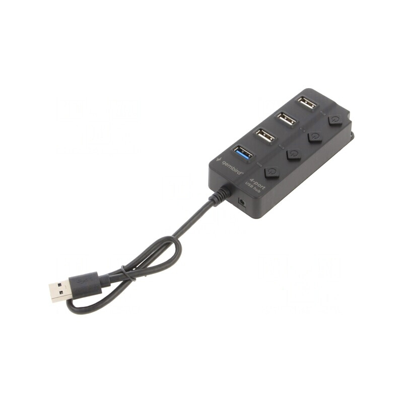 Hub USB 4 Porturi USB 2.0/3.1 Negru | Electronic-mag.ro | Componente Electronice