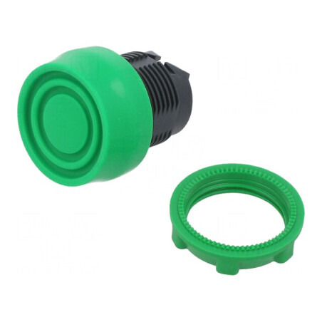 Comutator Apăsare 22mm Verde | Electronic-mag.ro | Componente Electronice