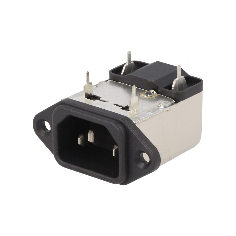 Conector Alimentare AC Soclu Tată 1A 250VAC IEC 60320 6mH | Electronic-mag.ro | Componente Electronice
