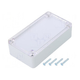 Carcasă universală COFFER TP ABS gri 55mm x 100mm x 28mm | Electronic-mag.ro | Componente Electronice