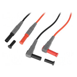 Cabluri de măsurare 10A 1m Negru și Roșu | Electronic-mag.ro | Componente Electronice