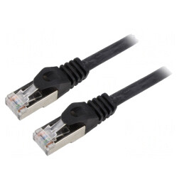 Patch Cord S/FTP Cat6a LSZH Negru 15m Cablexpert