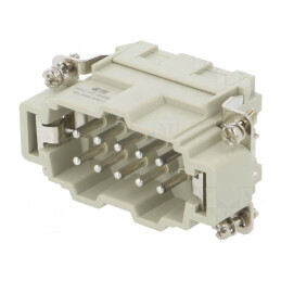 Conector HDC inserturi HE PIN 10 10 PE 16A | Electronic-mag.ro | Componente Electronice