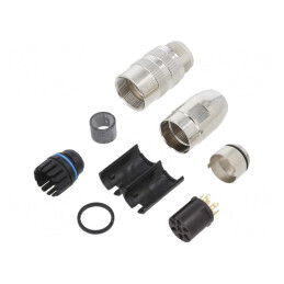 Conector M16 Mufă Mamă 7 PIN Lipire pe Cablu 5A 250V Drept | Electronic-mag.ro | Componente Electronice