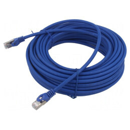 Cablu Patch Cord S/FTP Cat6a 15m Albastru | Electronic-mag.ro | Componente Electronice