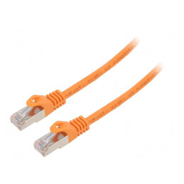 Patch cord S/FTP Cat 6a Cu LSZH Portocaliu 15m