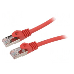 Patch Cord CAT6a S/FTP Cu LSZH 15m Roșu Cablexpert