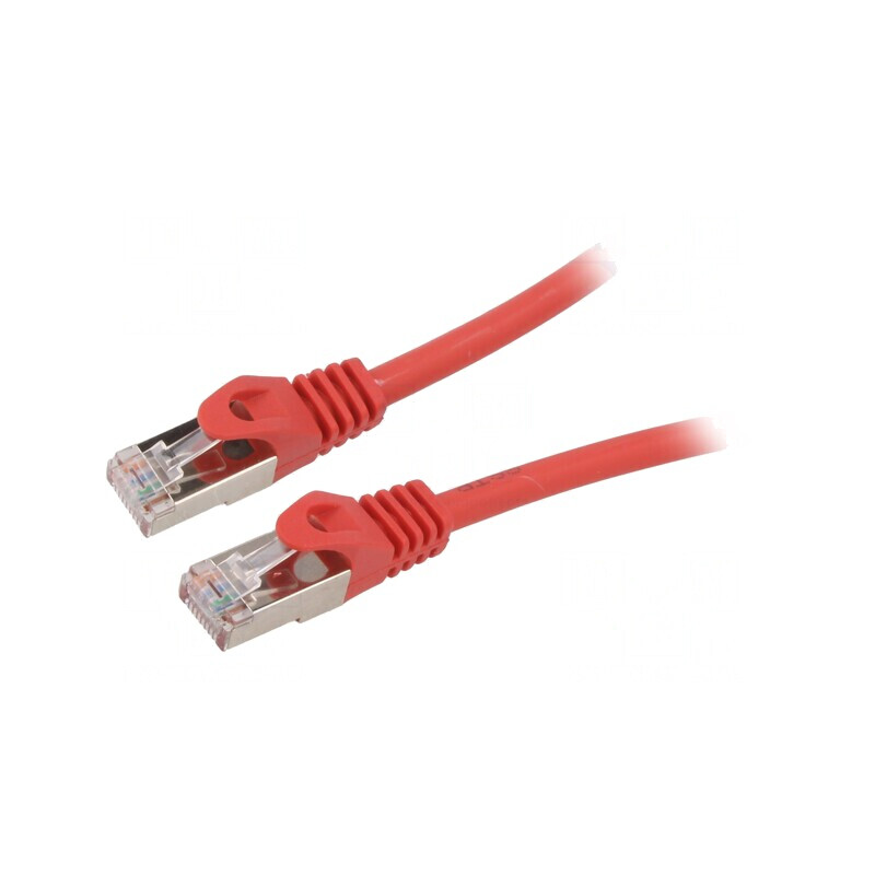 Patch Cord CAT6a S/FTP Cu LSZH 15m Roșu Cablexpert | Electronic-mag.ro | Componente Electronice