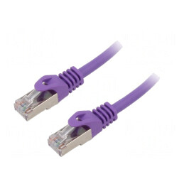 Patch Cord S/FTP Cat6a Cupru LSZH Violet 15m | Electronic-mag.ro | Componente Electronice