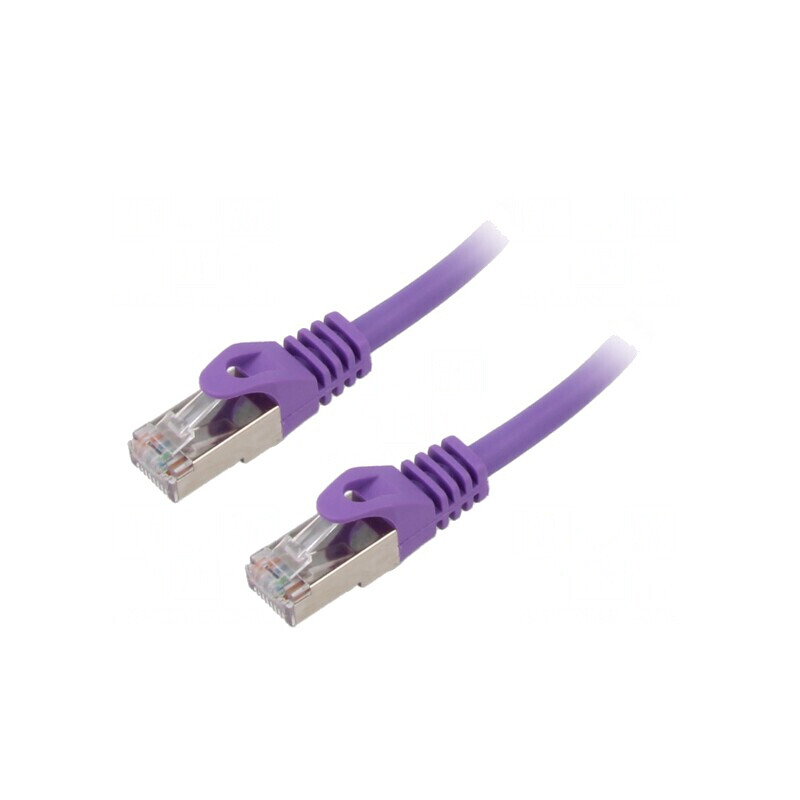 Patch Cord S/FTP Cat6a Cupru LSZH Violet 15m | Electronic-mag.ro | Componente Electronice
