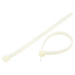Colier de strângere poliamidă 200mm x 7,6mm naturală | Electronic-mag.ro | Componente Electronice
