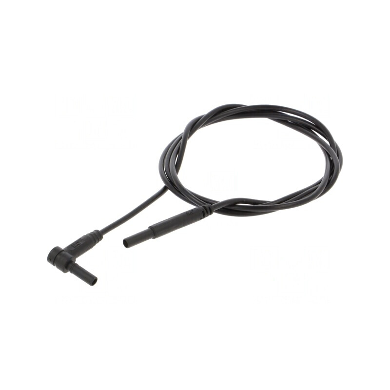 Cablu de măsurare 10A 600V 1m negru | Electronic-mag.ro | Componente Electronice