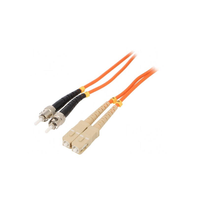 Patch Cord Fibră OM2 SC/UPC-ST/UPC 5m Portocaliu | Electronic-mag.ro | Componente Electronice