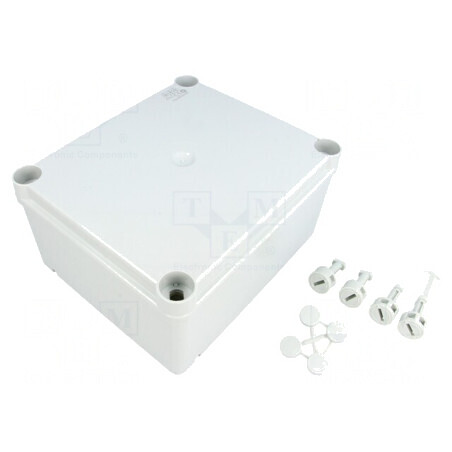 Carcasă universală gri IP55 pentru perete 137x160x77 mm | Electronic-mag.ro | Componente Electronice