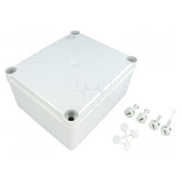 Carcasă universală gri IP55 pentru perete 137x160x77 mm | Electronic-mag.ro | Componente Electronice