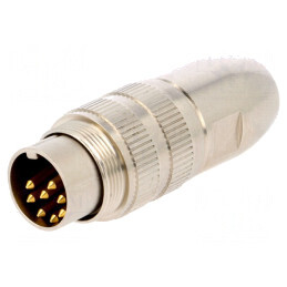 Mufă Tată M16 Lipire pe Cablu 8 PIN 5A 60V Drept | Electronic-mag.ro | Componente Electronice