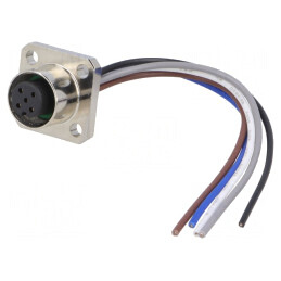 Soclu M12 5 PIN Mamă IP67 60V 4A | Electronic-mag.ro | Componente Electronice