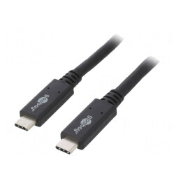 Cablu USB 3.2 USB C 0,5m Negru 20Gbps