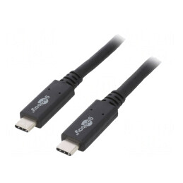 Cablu USB 3.2 USB C 0,5m Negru 20Gbps | Electronic-mag.ro | Componente Electronice