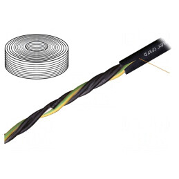 Cablu motor chainflex CF37.D 4G1,5mm2 negru litat Cu | Electronic-mag.ro | Componente Electronice