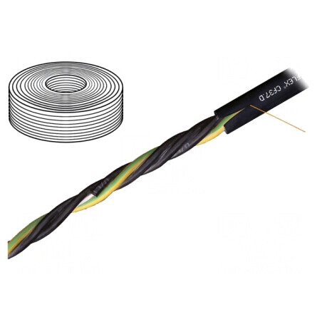 Cablu motor chainflex CF37.D 4G1,5mm2 negru litat Cu | Electronic-mag.ro | Componente Electronice