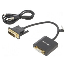 Convertor PVC 0,15m Negru Ø5mm | Electronic-mag.ro | Componente Electronice