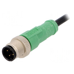 Cablu M12 4PIN Drept 1.5m 250VAC 4A PVC | Electronic-mag.ro | Componente Electronice