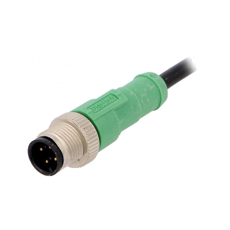 Cablu M12 4PIN Drept 1.5m 250VAC 4A PVC | Electronic-mag.ro | Componente Electronice