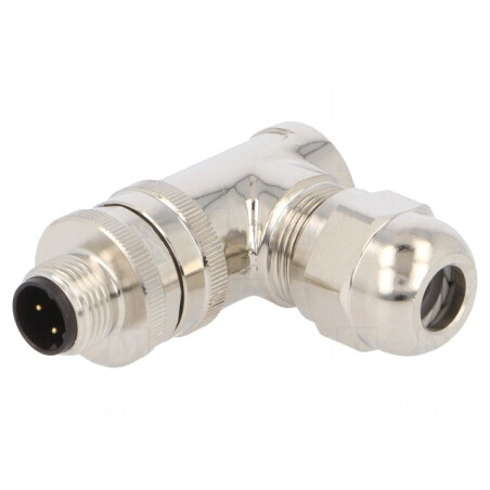 Mufă M12 4 Pin Ethernet pe Cablu IP67 250V 4A | Electronic-mag.ro | Componente Electronice