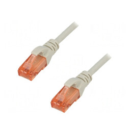 Patch cord U/UTP Cat6 15m gri LSZH | Electronic-mag.ro | Componente Electronice