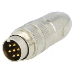 Conector M16 Mufă Tată 7 PIN 5A 250V Drept pentru Cablu | Electronic-mag.ro | Componente Electronice