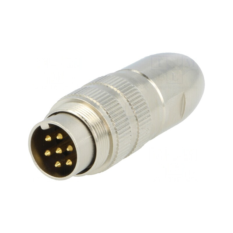 Conector M16 Mufă Tată 7 PIN 5A 250V Drept pentru Cablu | Electronic-mag.ro | Componente Electronice