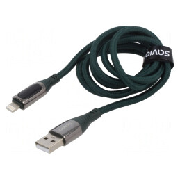 Cablu USB 2.0 Lightning Apple 1m Negru 12W | Electronic-mag.ro | Componente Electronice