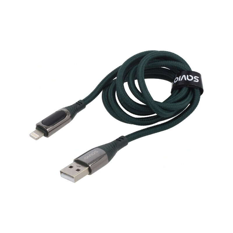 Cablu USB 2.0 Lightning Apple 1m Negru 12W | Electronic-mag.ro | Componente Electronice