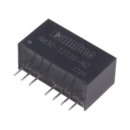 Convertor DC/DC 3W 9-18V la 12V/-12V SIP8 | Electronic-mag.ro | Componente Electronice