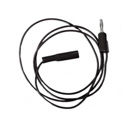 Cablu de Măsurare 5A Mufă Banană 4mm Clește Crocodil Negru | Electronic-mag.ro | Componente Electronice