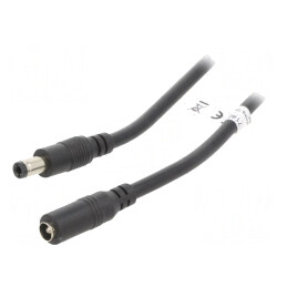 Cablu Alimentare DC 5,5x2,5 mm Negru 10m | Electronic-mag.ro | Componente Electronice