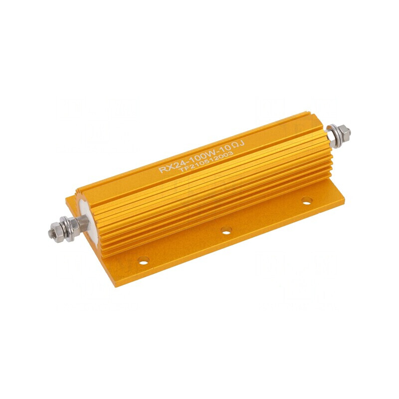 Rezistor Bobinat cu Radiator 10Ω 100W 5% M4 | Electronic-mag.ro | Componente Electronice