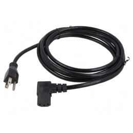 Cablu Alimentare 3x18AWG IEC C13 la NEMA 5-15 2,3m | Electronic-mag.ro | Componente Electronice