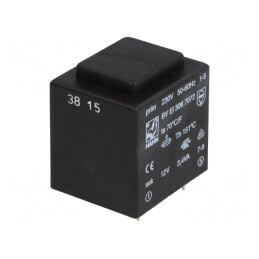 Transformator încapsulat 3,4VA 230V AC 12V 283mA PCB | Electronic-mag.ro | Componente Electronice