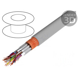 Cablu PVC gri 10x2x0,5mm2 250V cu autostingere | Electronic-mag.ro | Componente Electronice
