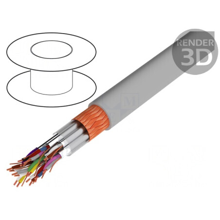 Cablu PVC gri 10x2x0,5mm2 250V cu autostingere | Electronic-mag.ro | Componente Electronice