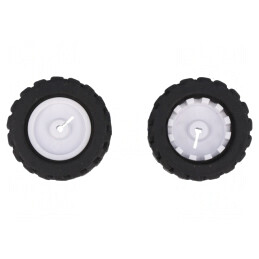 Ax neagră cu crestătură D și împingere 42mm, 3mm | Electronic-mag.ro | Componente Electronice